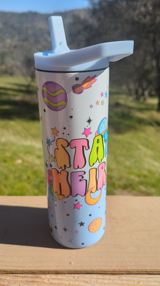 Stay weird 20oz blue ombre tumbler